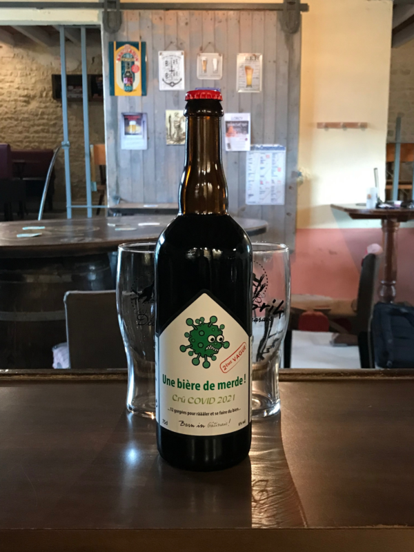 Bouteille de bière la covid 75cl