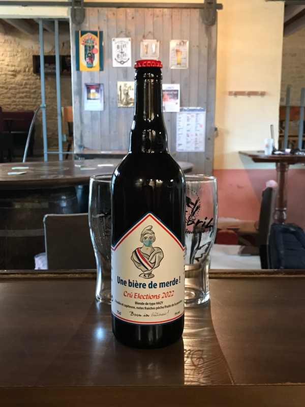 Bouteille de bière élections 75cl